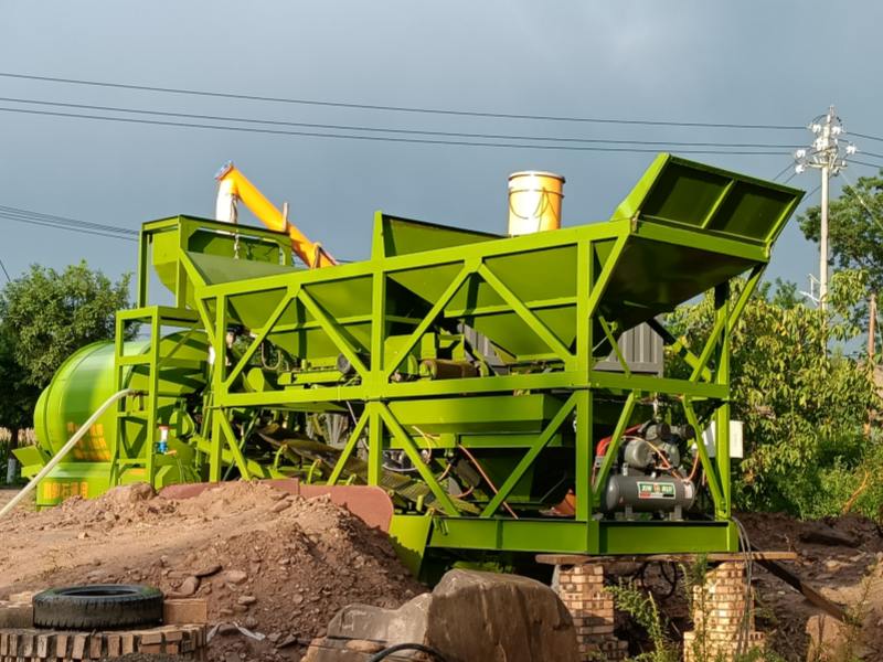 Drum 25m3/h Mobile Concrete Batching Plant
