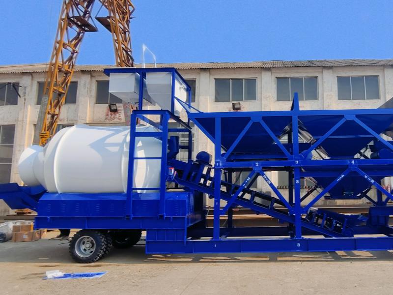 Drum 75m3/h Mobile Concrete Batching Plant